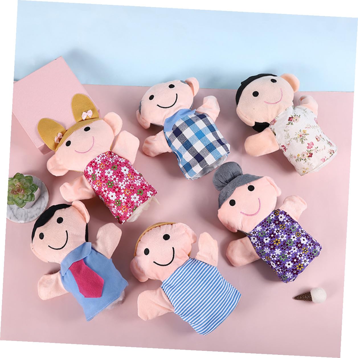 BESPORTBLE Lot de 6 Marionnettes à Main en Peluche et Coton PP pour Garçon et Filles, Jouets Portables et Créatifs, pour Raconter des Histoires en Intérieur et Extérieur