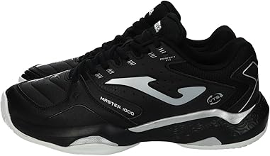 TM100S2501C Zapatillas de pádel para Hombre Master 1000, diseño Negro y Plateado, Suela Antideslizante Hombre Deportivos0