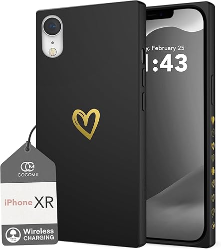 Cocomii Funda cuadrada para iPhone 1212 Pro Corazones cuadrados de silicona Delgada Ligera Mate Suave al tacto sedoso Forro de microfibra