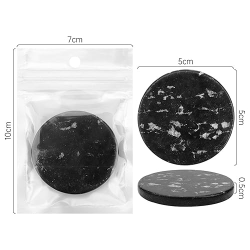 Miniatura 2 de Extensión de pestañas redondas, 2 unidades, piedra de jade, injertada, color negro, almohadilla adhesiva para pestañas para salón de belleza
