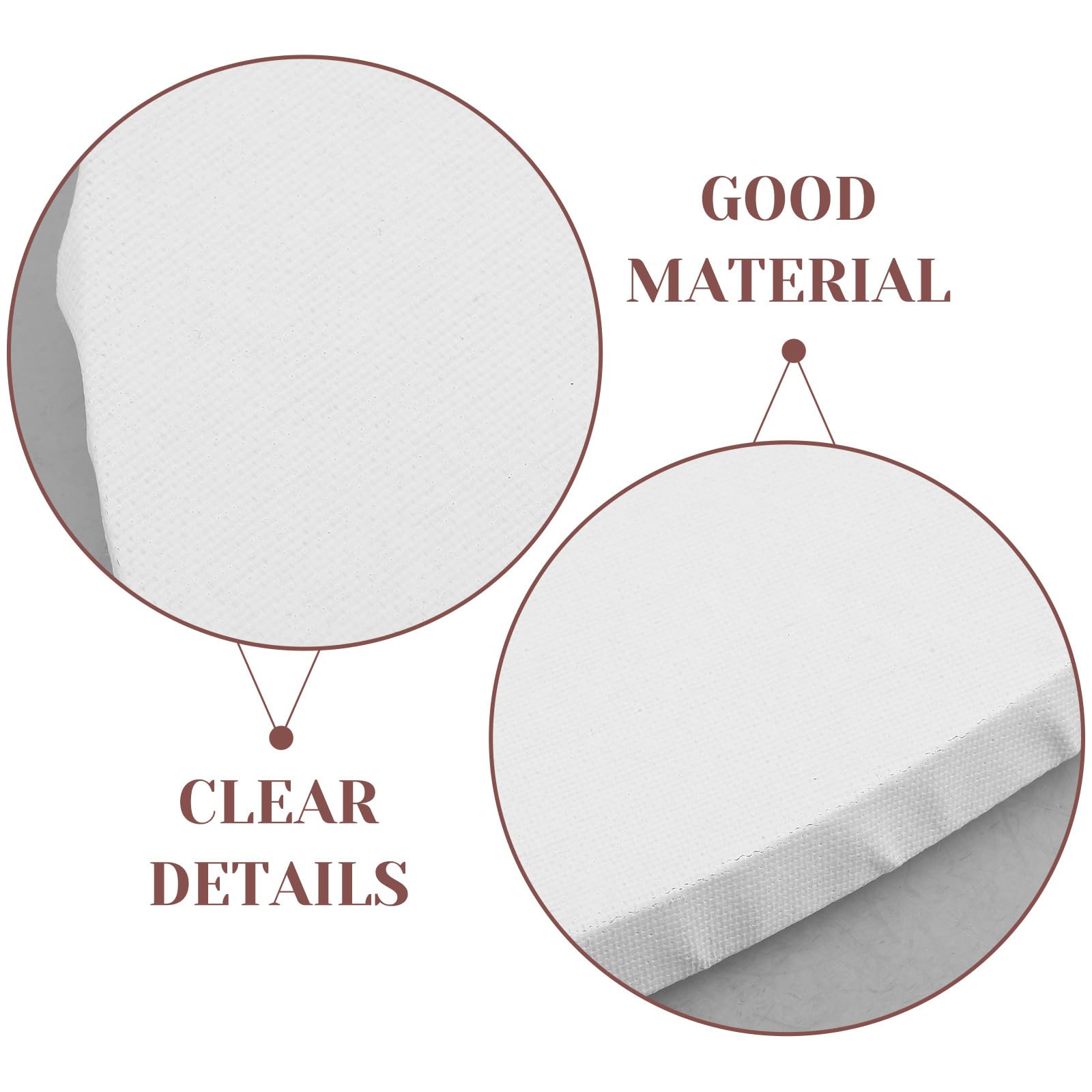 Lurrose Pannello di Tela Ovale in Lino Bianco 50x40cm per Pittura a Olio e Acrilico Supporto Eccellente per Creazioni Personalizzate e Decorazioni da Parete