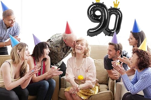 Miniatura 127 de Globo de número 5 de 40 pulgadas, globo de 5º cumpleaños, decoraciones de globos rosas de cinco años, globos de números 5, 15, 50, suministros