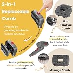 Compatible avec V7 V8 V10 V11 V15,Brosse pour chat de chien pour la literie et le grooming,avec deux têtes,Massage de la peau,Combus facile à nettoyer pour les animaux à cheveux longs ou courts,Pinceau de bébé Kit,Coffret cadeau