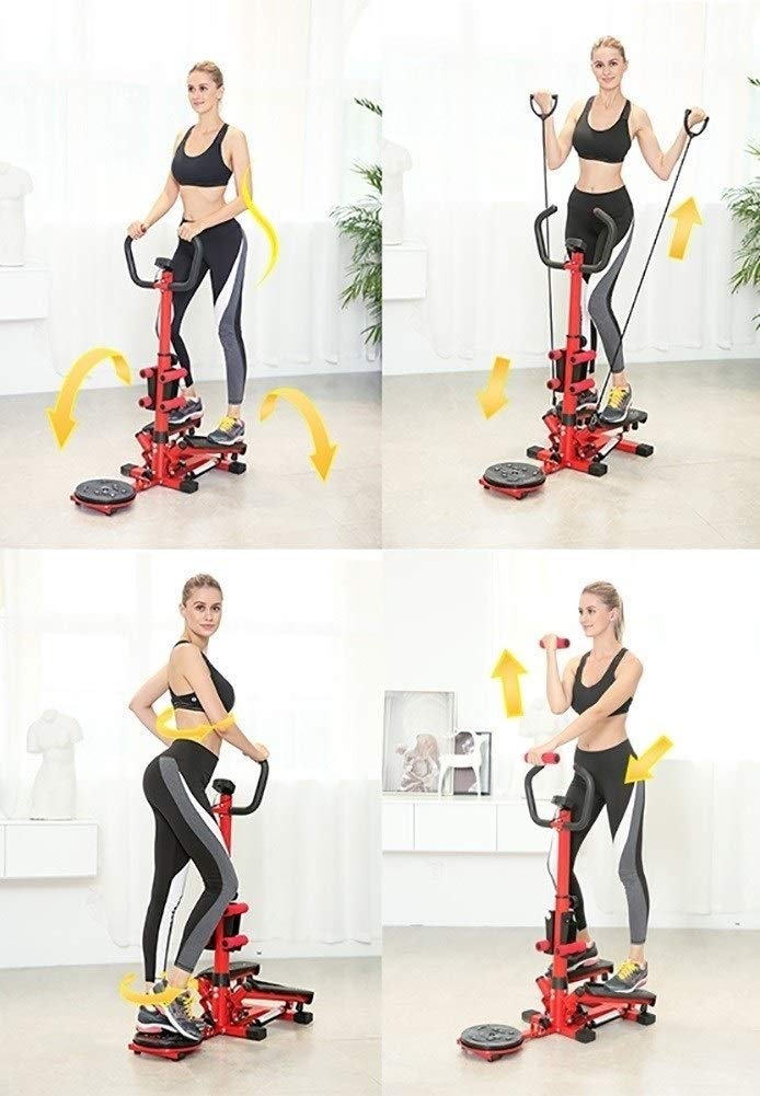Twist Fitness Equipment, Mini Stepper per Palestra Domestica, con Piastra in Vita attorcigliata/Manubri/Corrimano/Corda