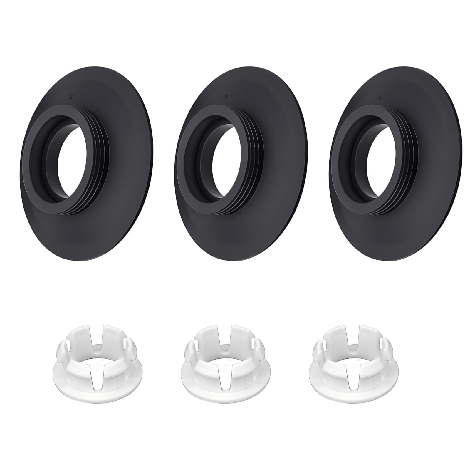 3 PCS Flush Valve Seal Replacement Kit Compatible with Ideal Standard Toilet Cistern SV01967 SV93467 EV98167 Models Includes Seals and Clips in Black