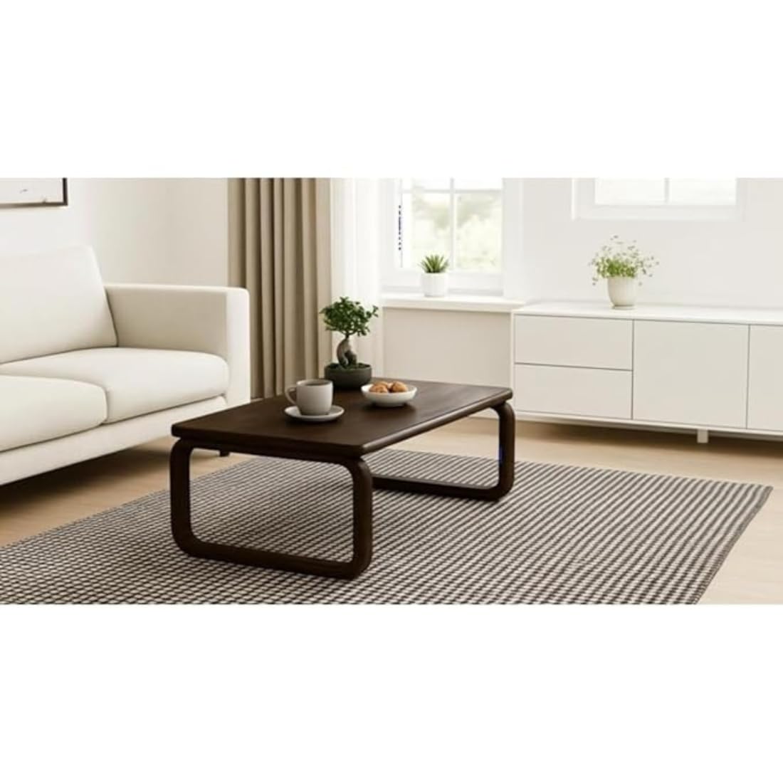 Wooden Expert 36 * 24 * 18 Ultra Big Handmade Solid Wood Coffee Table for Living Room Wooden – Modern Walnut and Oak, Minimalist Mid-Century Design Coffee Table for Living Room Wooden 1