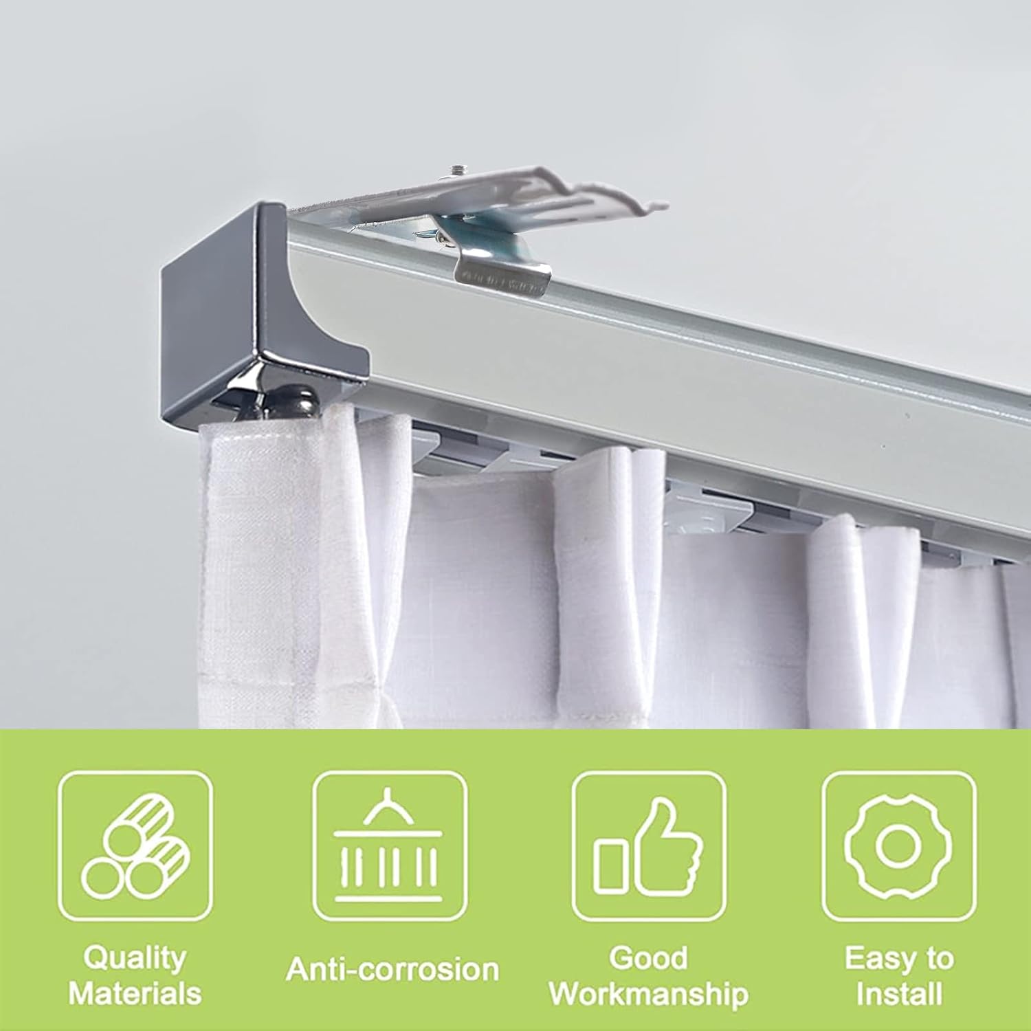 Vertical Blind Bracket, 6 Pcs Metal Vertical Blinds L- Shaped Brackets Vertical Blind Bracket Clips Side Mounting Blind Holder Replacements