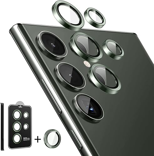 i-Blason Protector de lente de cámara para Samsung Galaxy S23 Ultra, vidrio templado 9H Funda de cámara de vidrio antiarañazos ultrafina incluye