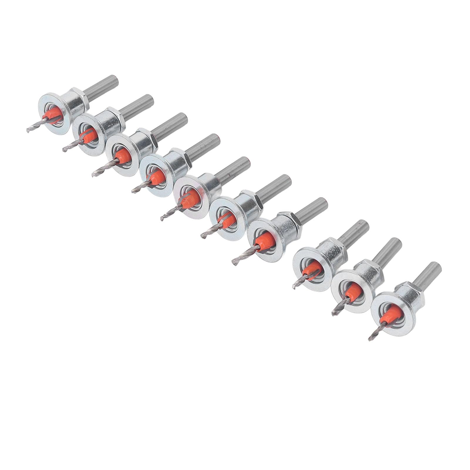 10 Brocas Avellanadas Cónicas Ajustables, Brocas de Límite para Madera, Plástico y Metal blando.