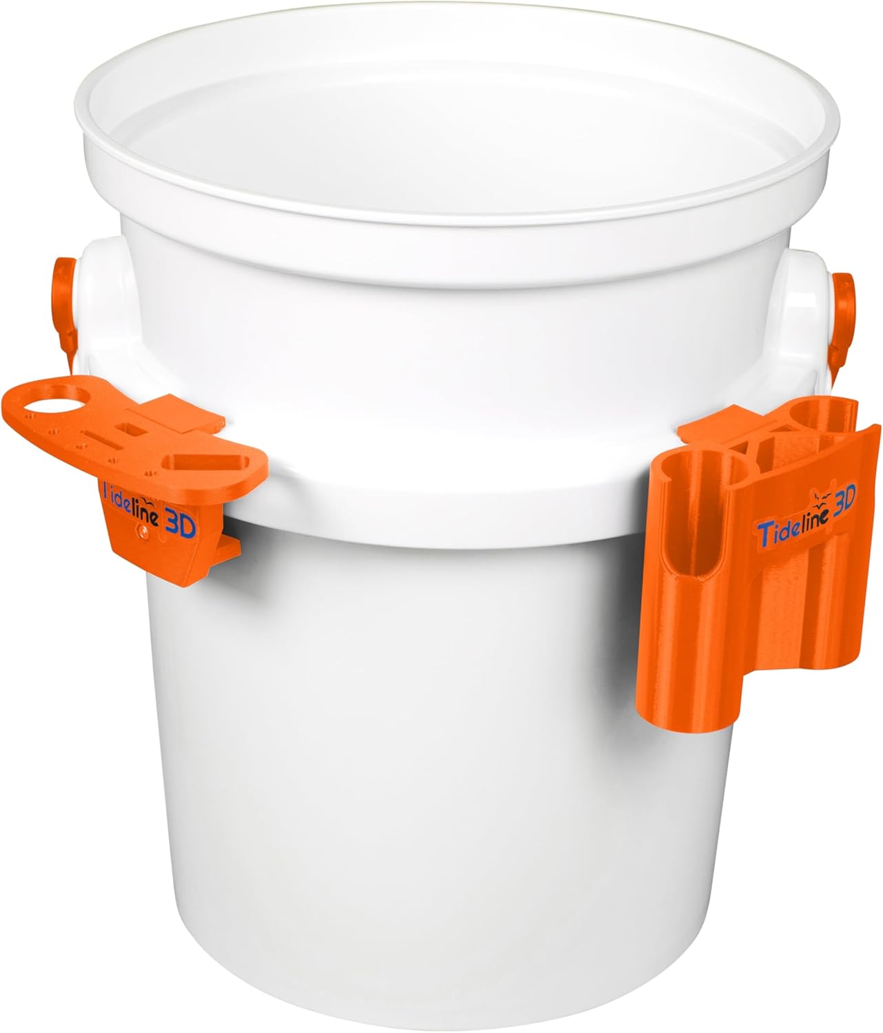Tackle Station & Rod Holder Combo for YETI LoadOut 5 Gallon Bucket (Blaze Orange)