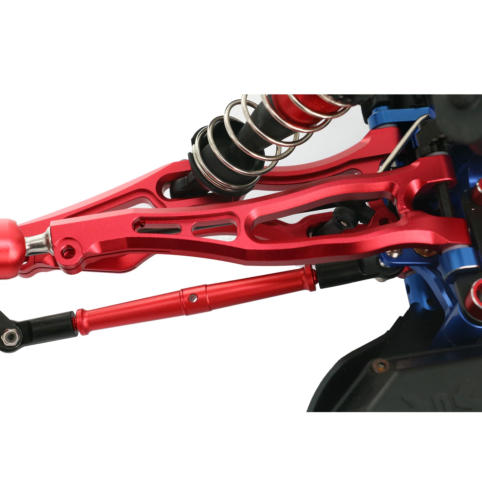 Aluminum Rear Lower Arms For Arrma Kraton 8S / Outcast 8S 1:5 Scale RC Cars - 2-Piece Set, Blue, With Hardware