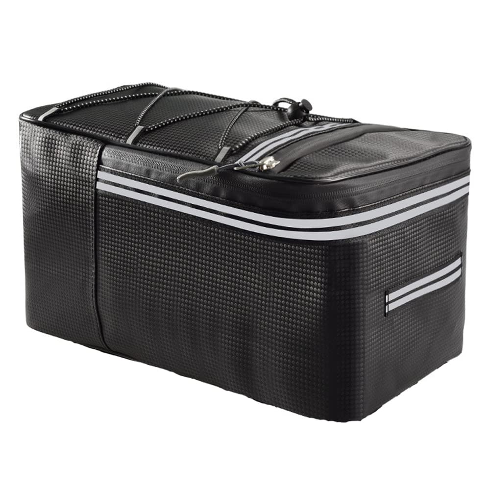 Vélo Sacoche Porte Bagages, Sac de Coffre de Vélo, Sacoche Coffre Siège Arrière Bicyclette, pour Articles Stockage Cyclisme Plein Déplacements Quotidiens (15L) Noir
