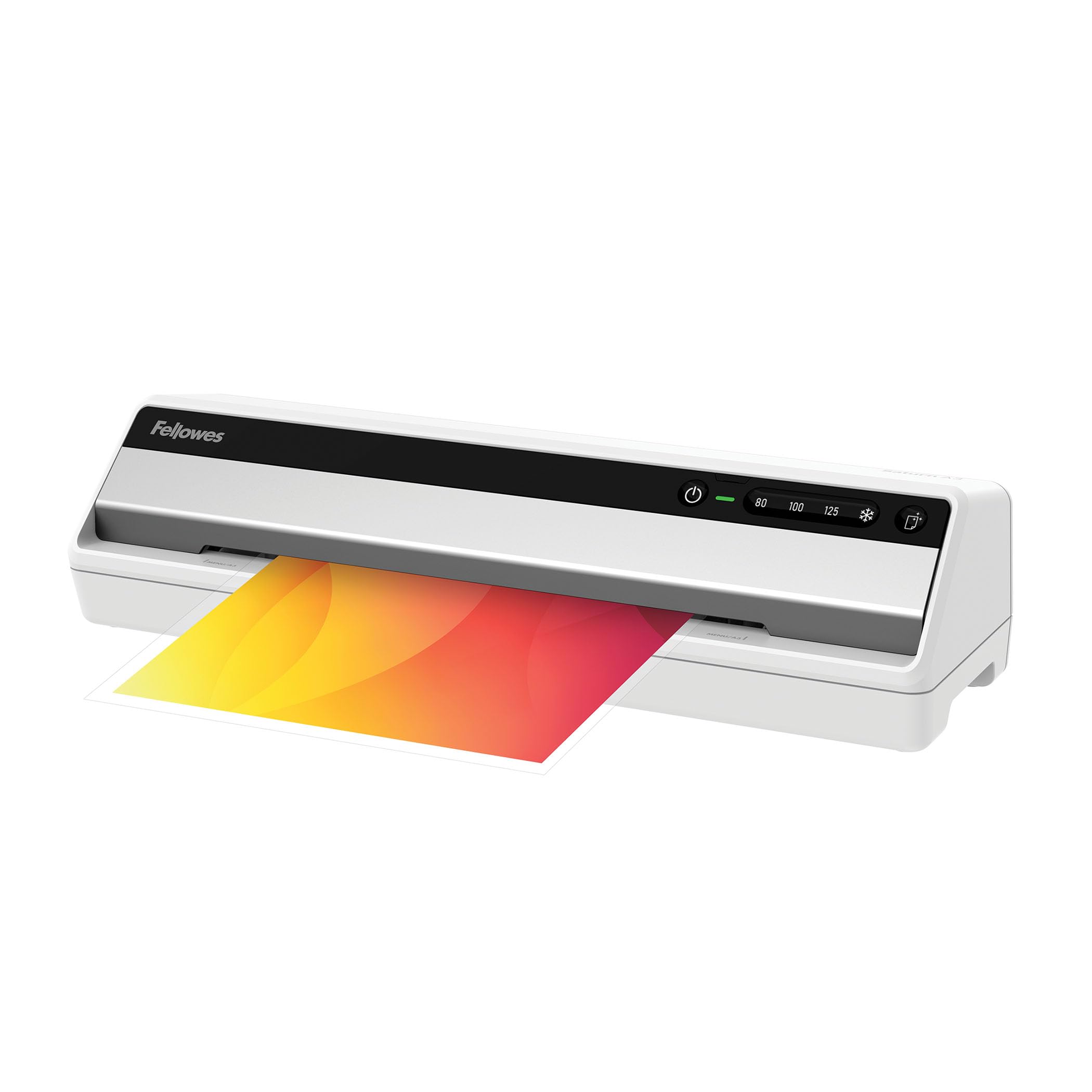Fellowes Saturn A3 Plastificatrice per piccoli uffici – InstaHeat, pronta in 60 secondi, anti-inceppamento, spegnimento automatico – per pouches 80/100/125 micron – include 10 pouches – casa e ufficio
