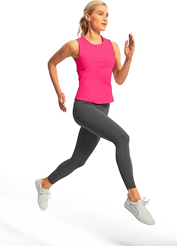 Miniatura 5 de Hiverlay Workout Tank Tops for Women Sleeveless Athletic Cropped Tank Top Sports Gym Muscle Running Shirts