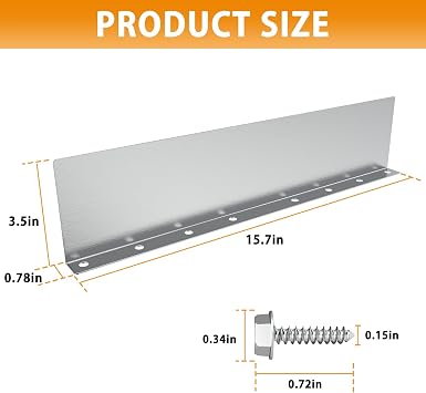 4 Pcs Gutter Valley Splash Guard,Straight Rain Diverter Roofing Gutter Guards,Downspout Diverter Roof with Screws,Rain Drip Gutter Guard for House Shingle Roofs Corner(Straight Style)