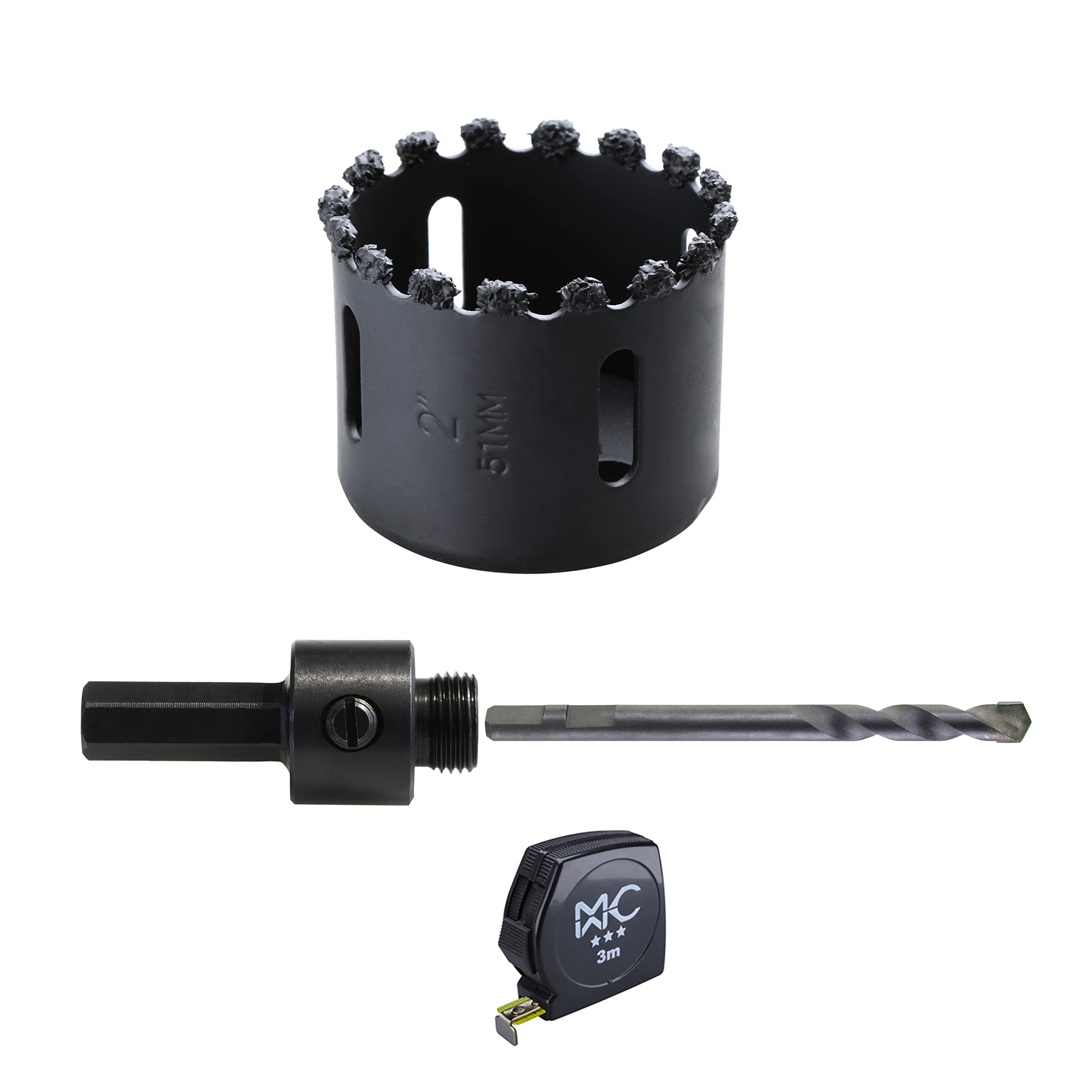 Buy MKC 2 inch Carbide Grit Hole Saw, 11/2 Inch cutting Depth for