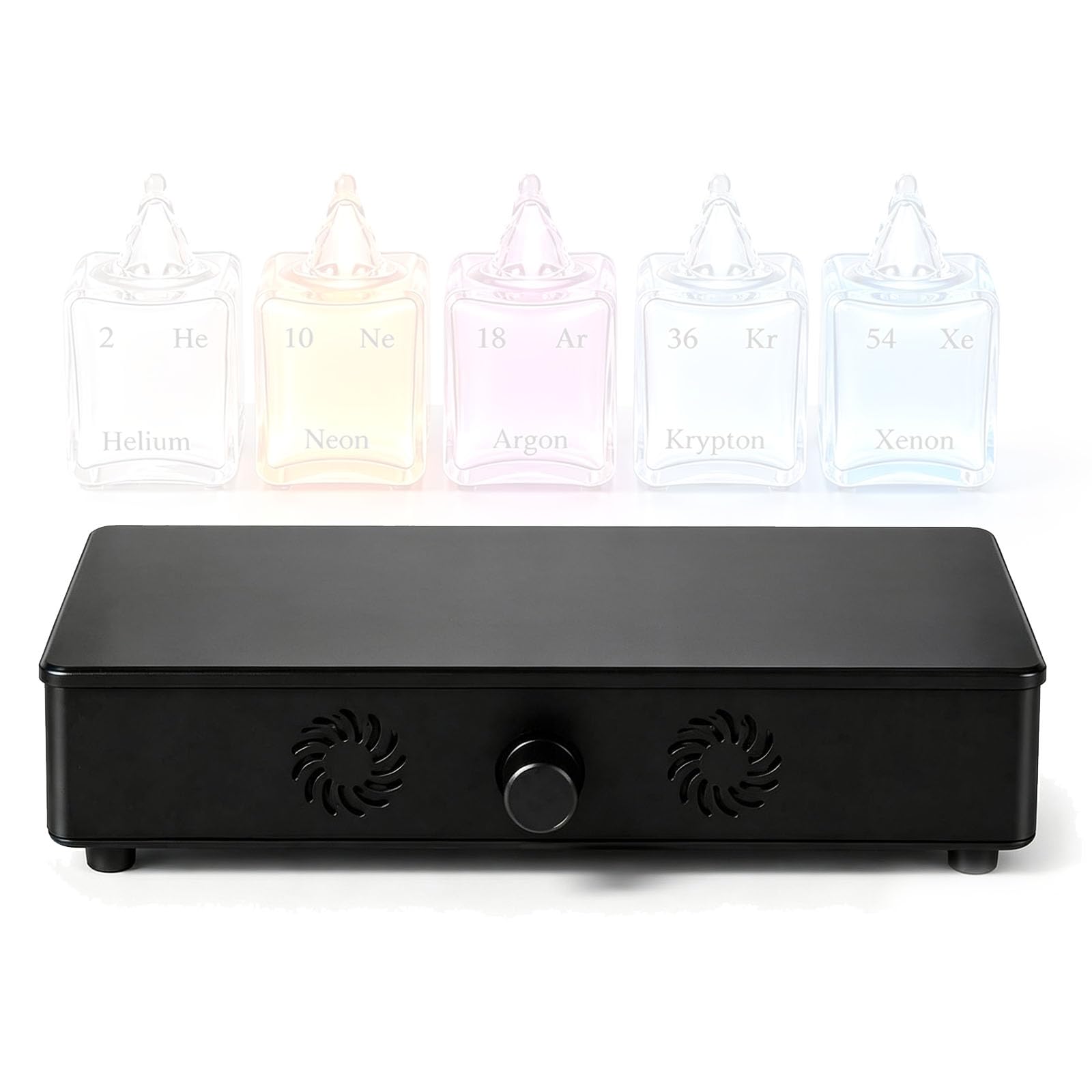 Set Di Tubi Al Plasma A Gas Nobili, 5 Tubi Luminosi Al Neon A Gas Rari Con Eccitatore, Campioni In Vetro Sigillati Di He/ne/ar/kr/xe, Purezza 99,999%, Per Didattica Scientifica, Display Da