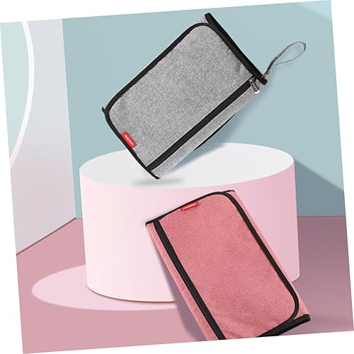 Miniatura 4 de FRCOLOR Cambiador de pañales plegable portátil Almohadilla compacta de pañales para recién nacidos Viaje Ligero Gris