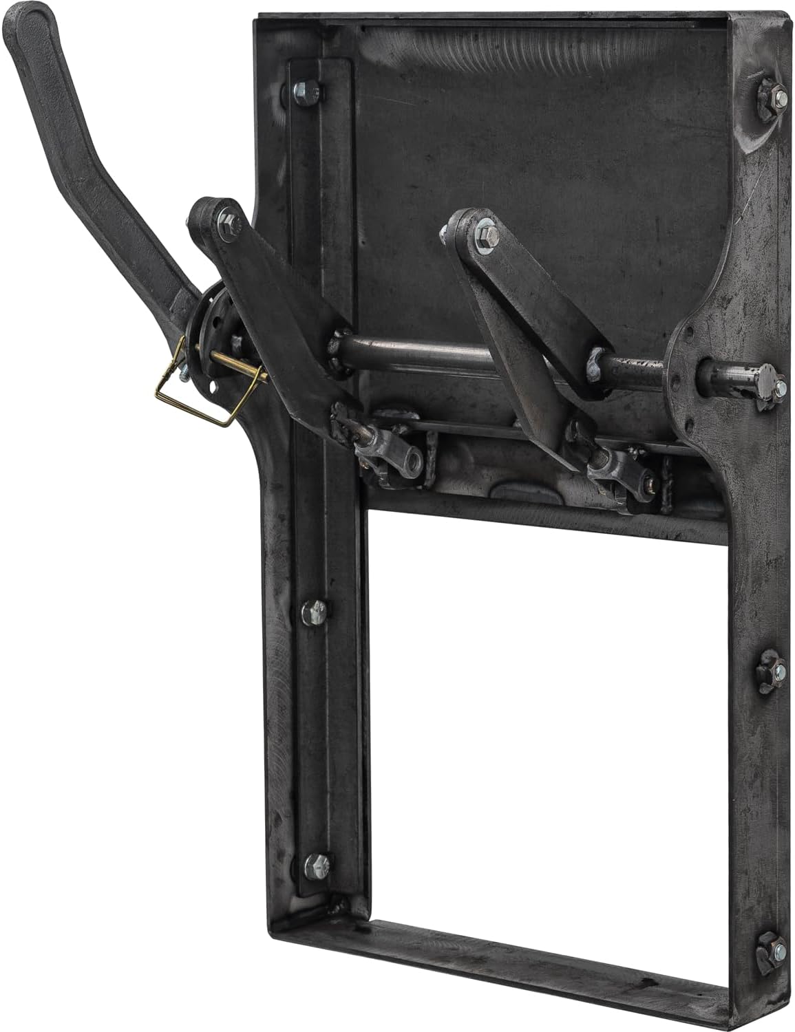 Buyers Products CCD1415 Inspection Door with Detent, 14.00 x 13.19 in Door Opening, Plain Finish, Carbon Steel, Adjustable Opening, Bolt-On Galvanized Handle, for Dump Bodies and Work Trucks