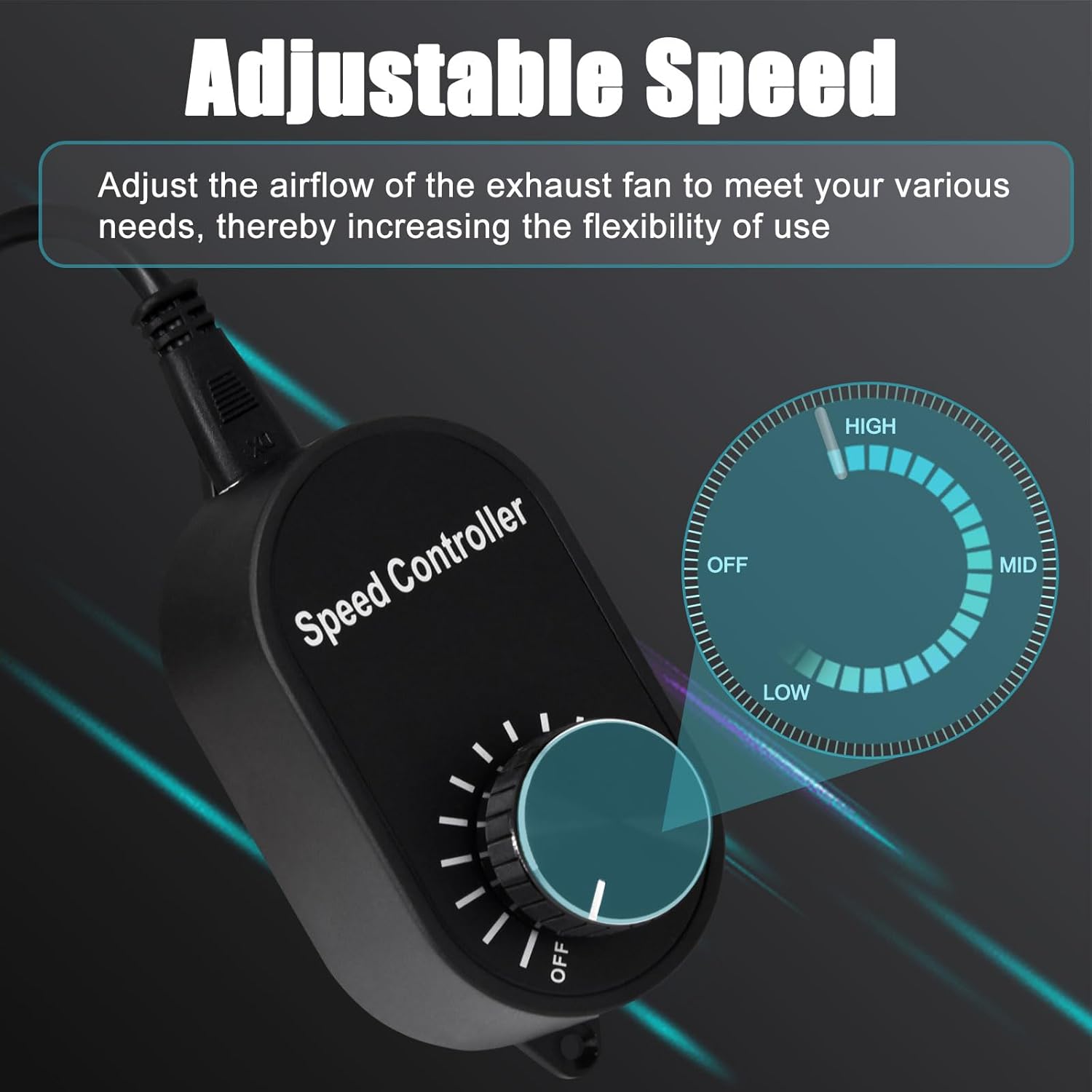 Criditpid 12 Inch Shutter Exhaust Fan, 970 CFM Wall Mounted Fan, Attic Vent Fan with Speed Controller and Thermostat for Greenhouse, Garages, Warehouse, Shed, Basement, Chicken Coops Ventilation.