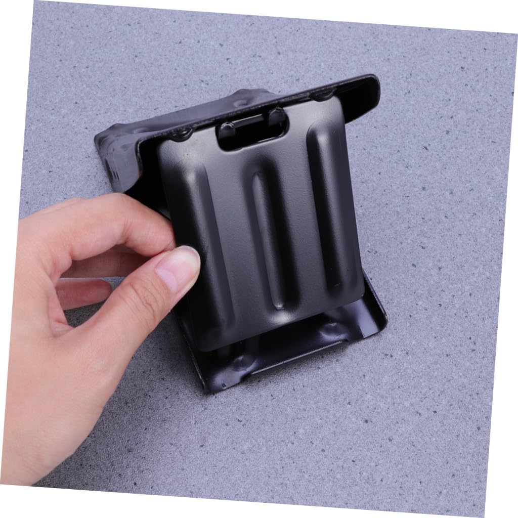 2 Pezzi Cunei Fermaruota Metallo Nero Supporto Triangolare Antiscivolo per Pneumatici Strumento Sicurezza per Auto e Camion Resistente e Durevole
