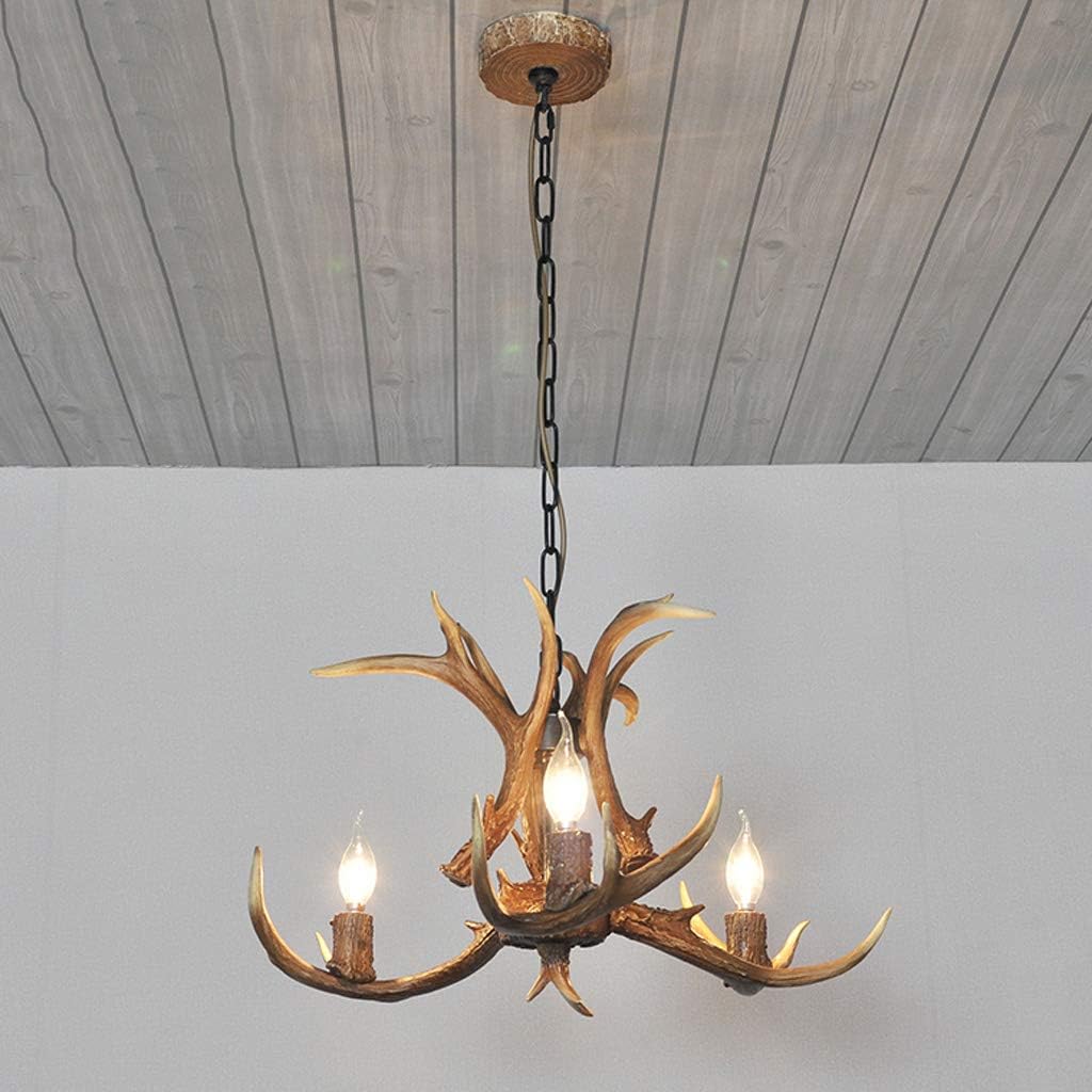 Antler Chandelier Retro Living Room Restaurant Cafe Internet Cafe Creative Antler Ceiling Light