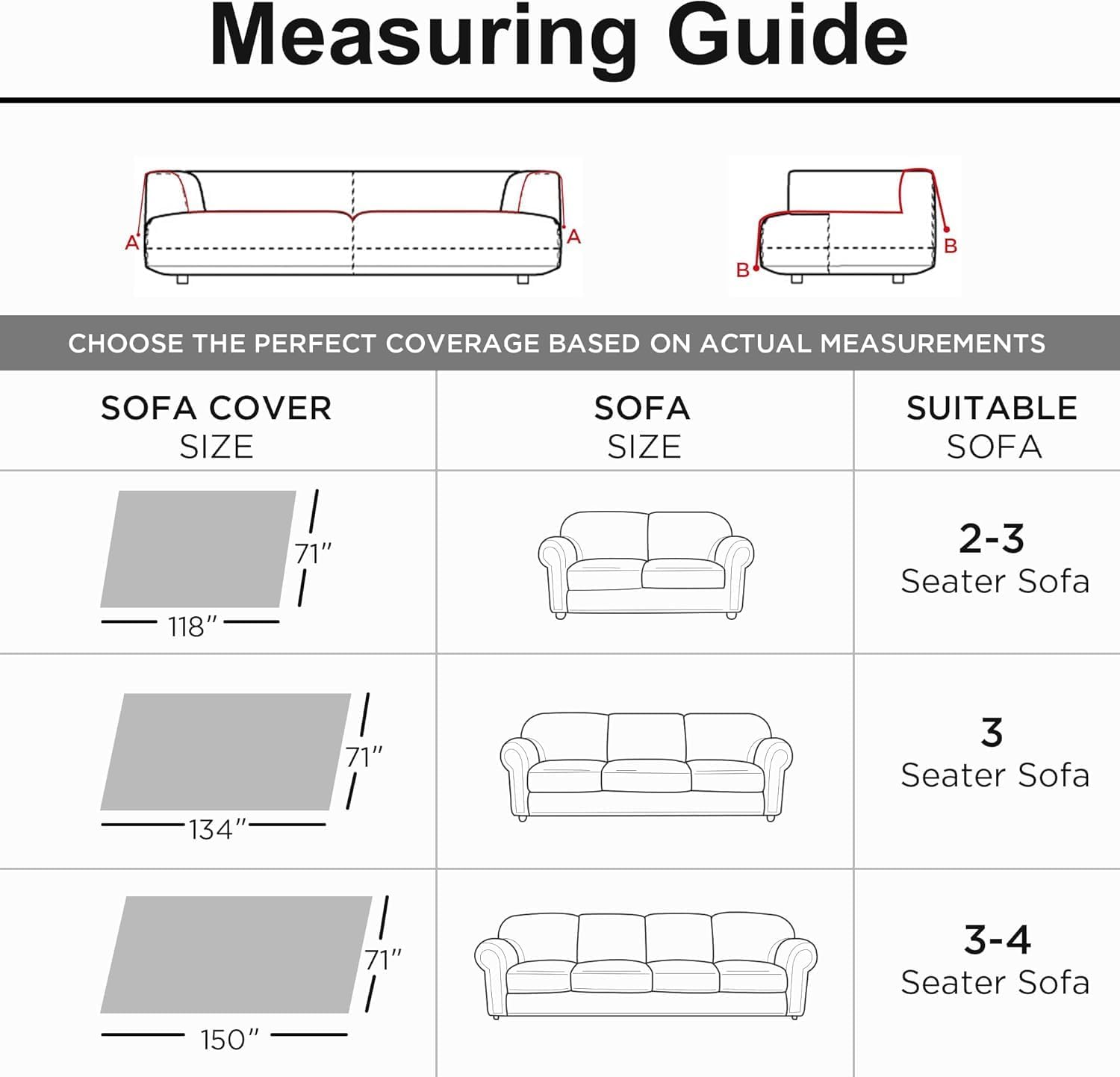 Andency Couch Cover Sofa Cover for 3 Cushion Oversized Slipover, Boho Washable Sectional Large Couch Covers for L-Shape Dogs Sofa Protector, Anti Slip Reversible Couch Covers, 71''x150'', Grey