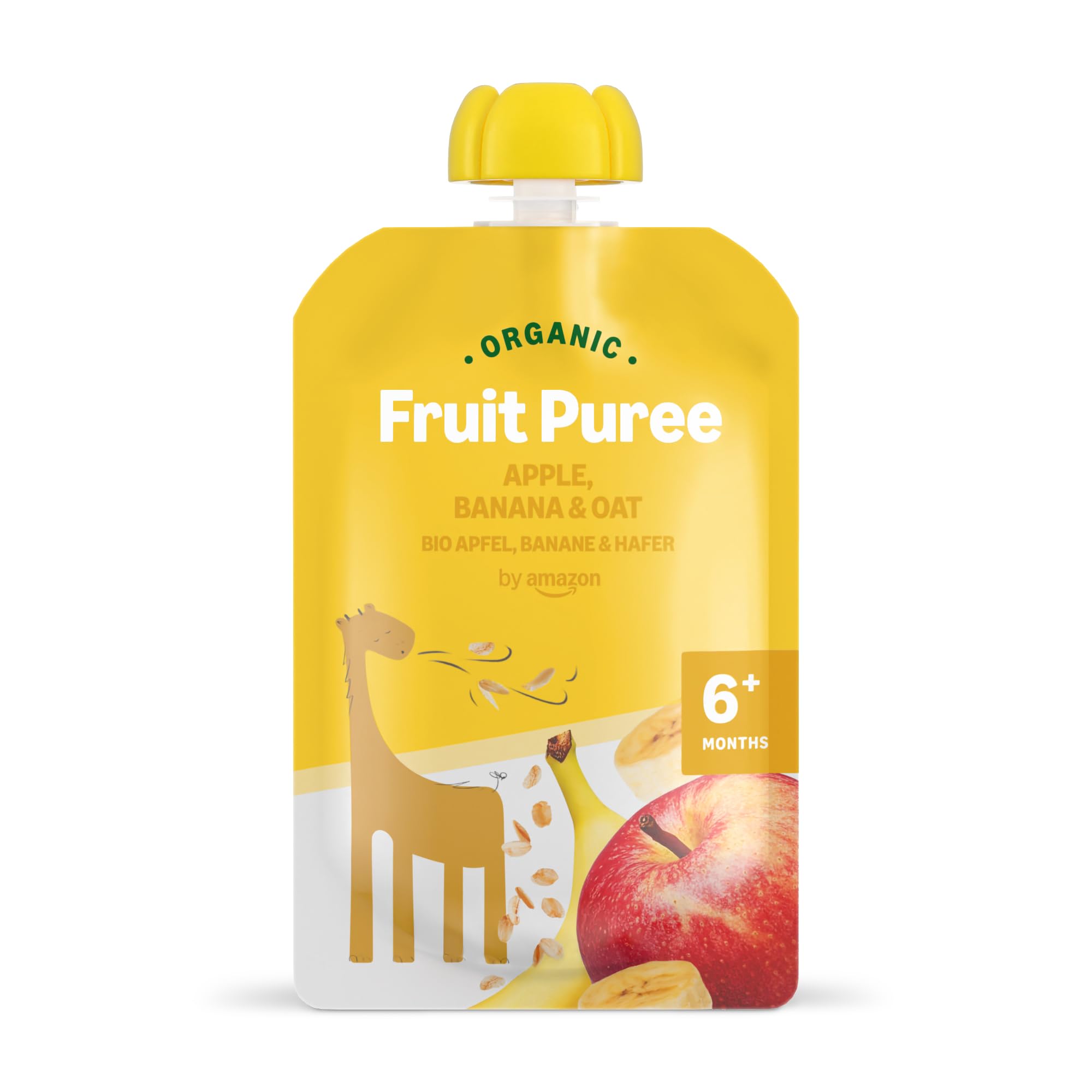 Mama Bear Bolsitas de Puré de Manzana, Plátano y Avena Ecológico - 6 x 90g