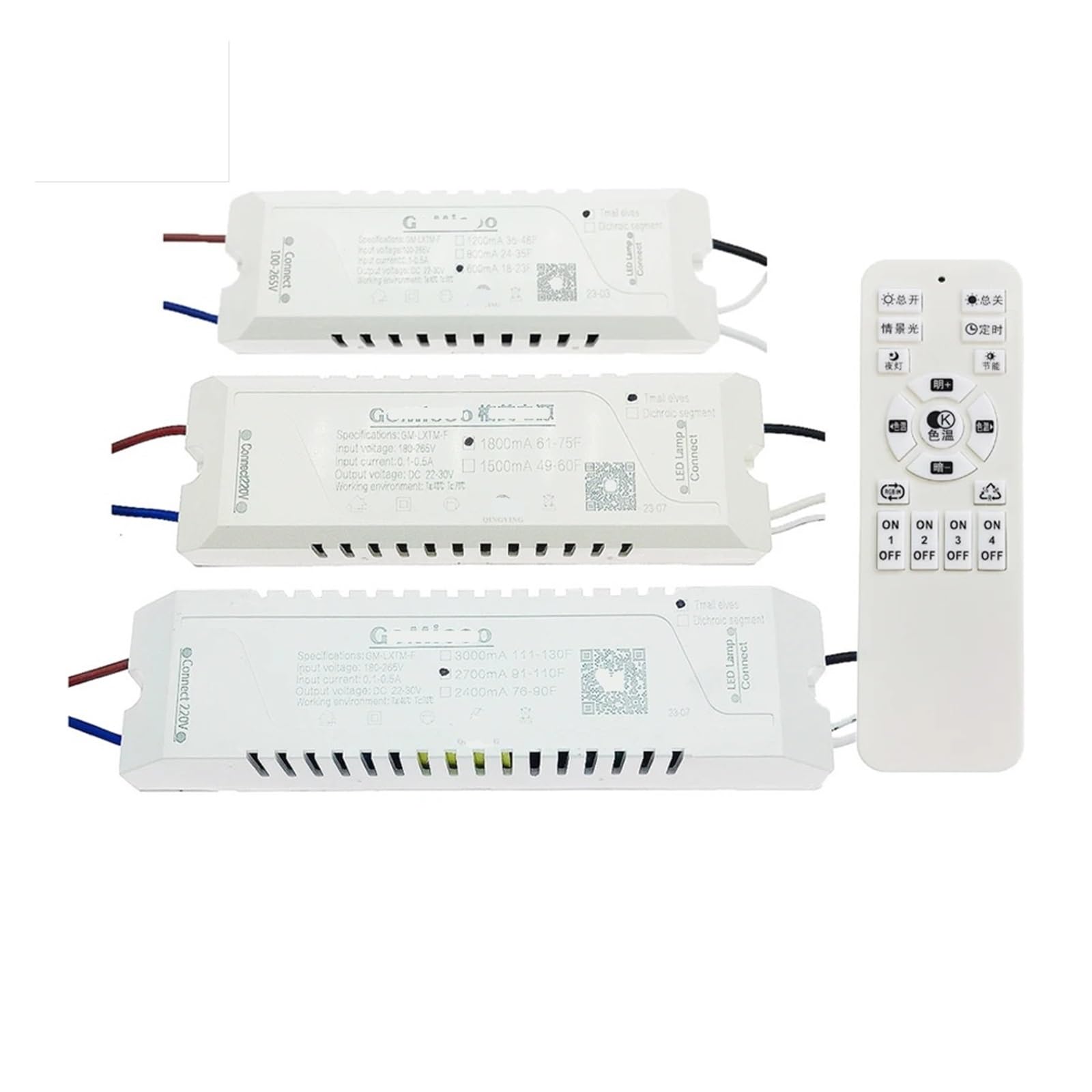 2.4G App LED Pilote 600mA-3000mA 24V Sortie Tension Constante 2Pin