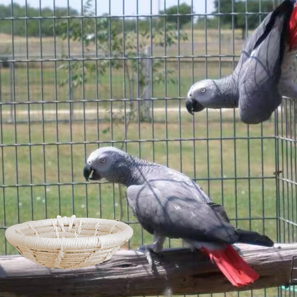 Domek dla ptaków z liny bawełnianej, gniazda ptaków, ręcznie robione gniazdo dla ptaków, ciepłe zimowe gniazdo papugi, gniazdo papugi, gniazdo papugi, odpowiednie dla papugi, kanarków i małych
