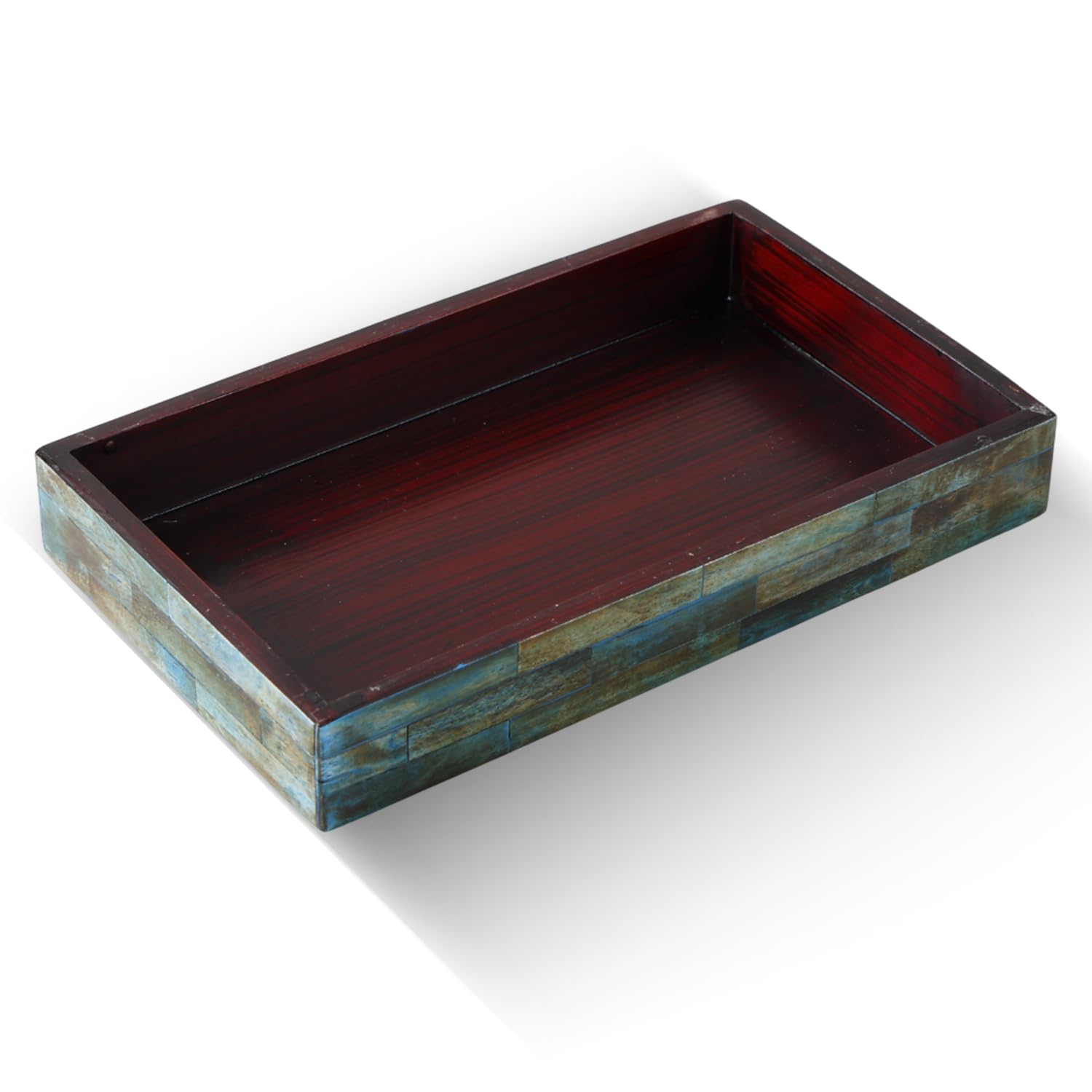 Dekoracyjny dozownik ręczników do rąk dla gości, solidny uchwyt na jednorazowe serwetki papierowe, organizacja blatu łazienkowego, 25 x 15 cm, czarno-biały (25 x 15 cm, Verdigris)