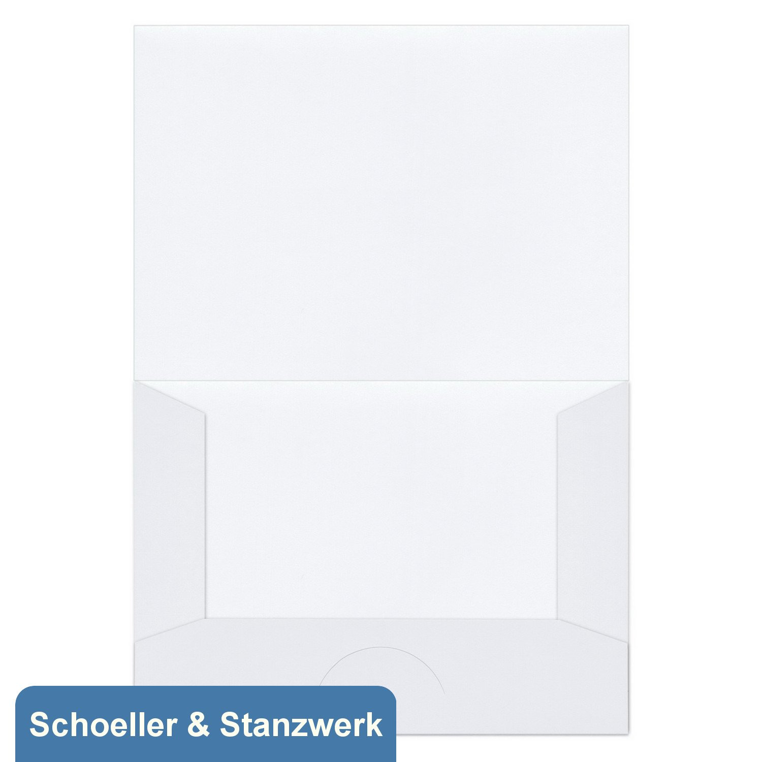 Schoeller & Stanzwerk© - 100 Stück Bildmappe/Fotomappe für 15x20 cm Fotos - weiß matt - Kwick