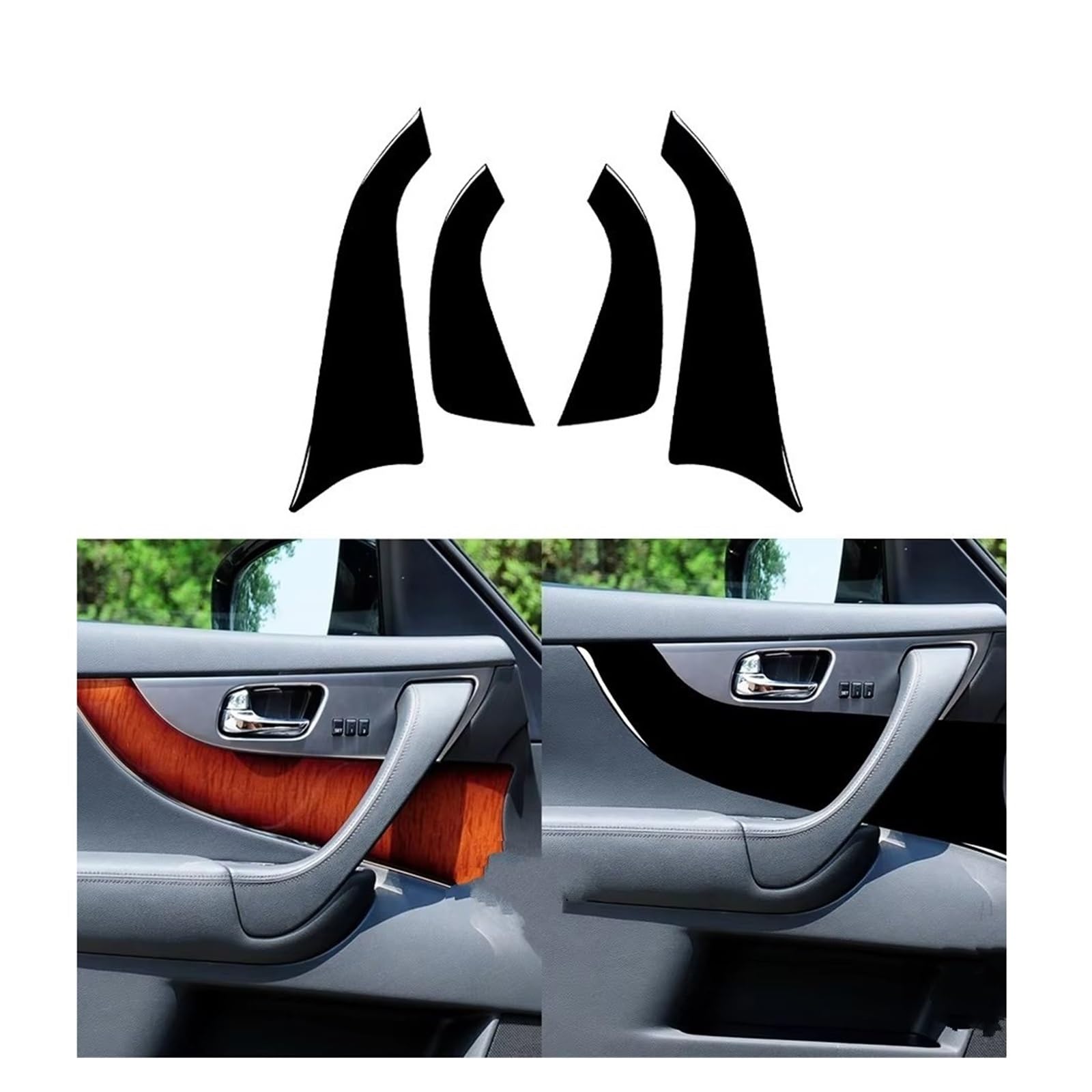 Interieur Zubehör Für Infiniti FX 2009–2013 QX70 14+ Türinnenarmlehnen-Verkleidungsabdeckung Autoinnenausstattung Aufkleber Interieur Dekor