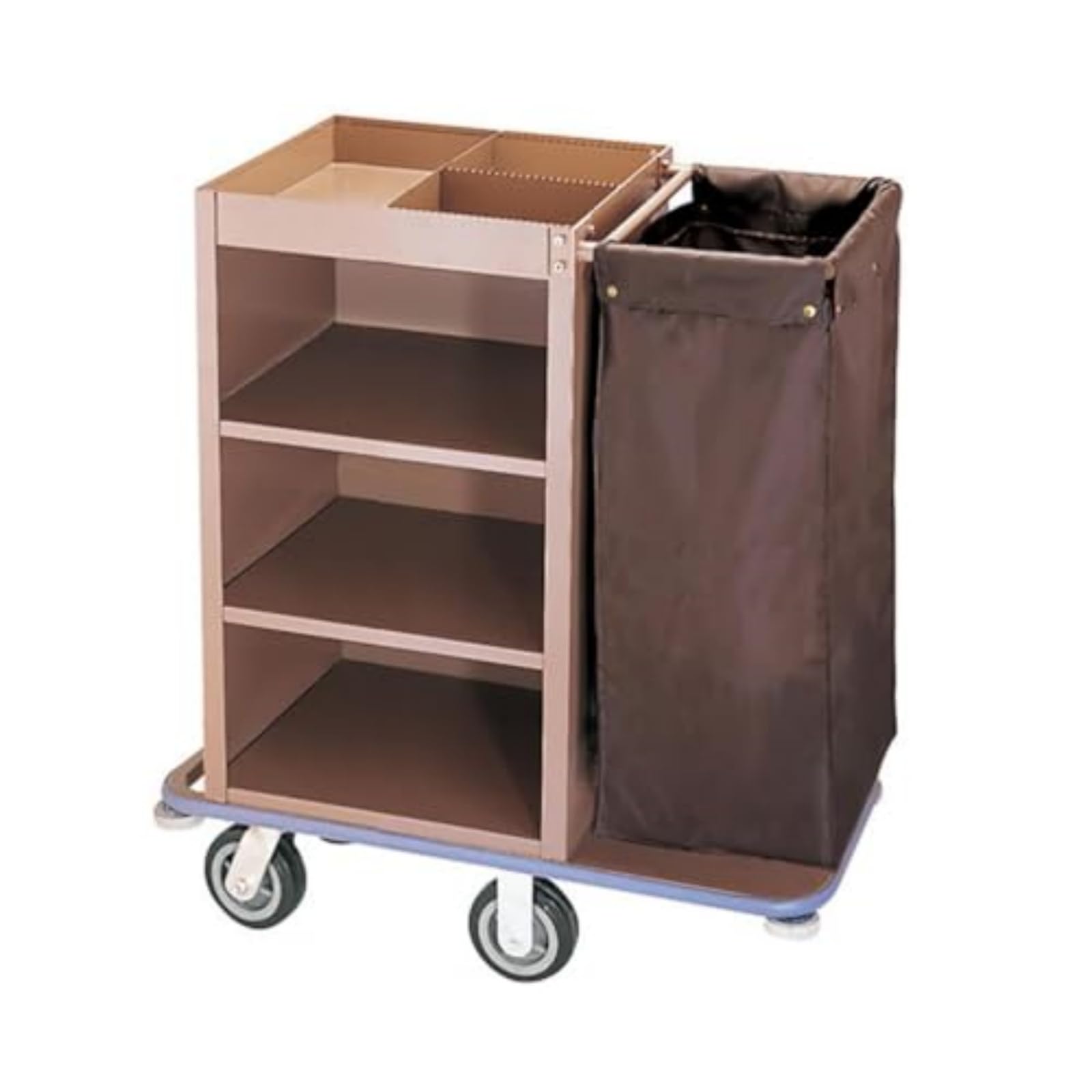 Carrito de limpieza con ruedas, organizador de suministros rodantes para limpieza, custodio y mantenimiento, organizador de limpieza eficiente para hoteles y oficinas