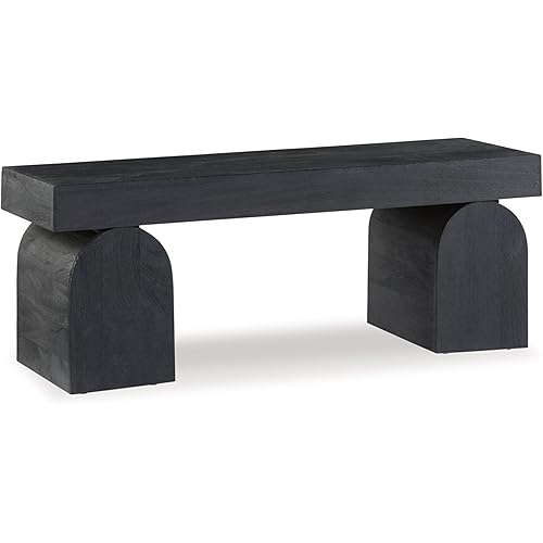 Signature Design by Ashley Holgrove Accent Bench, 50" W x 16" D x 18" H, Black
