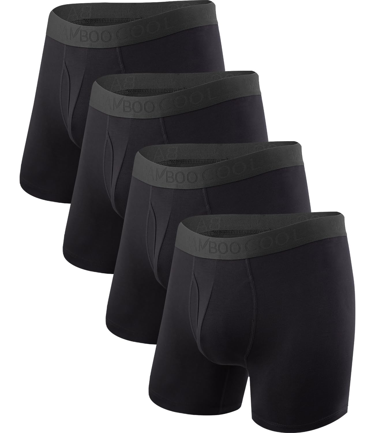 BAMBOO COOL Ultra Soft Mens Underwear Boxer Briefs Multi-pack | Viscose from Bamboo,No Ride Up,Cooler & More Breathable than Cotton,Lightweight & Anti-chafing,Daily Wear,Outdoor