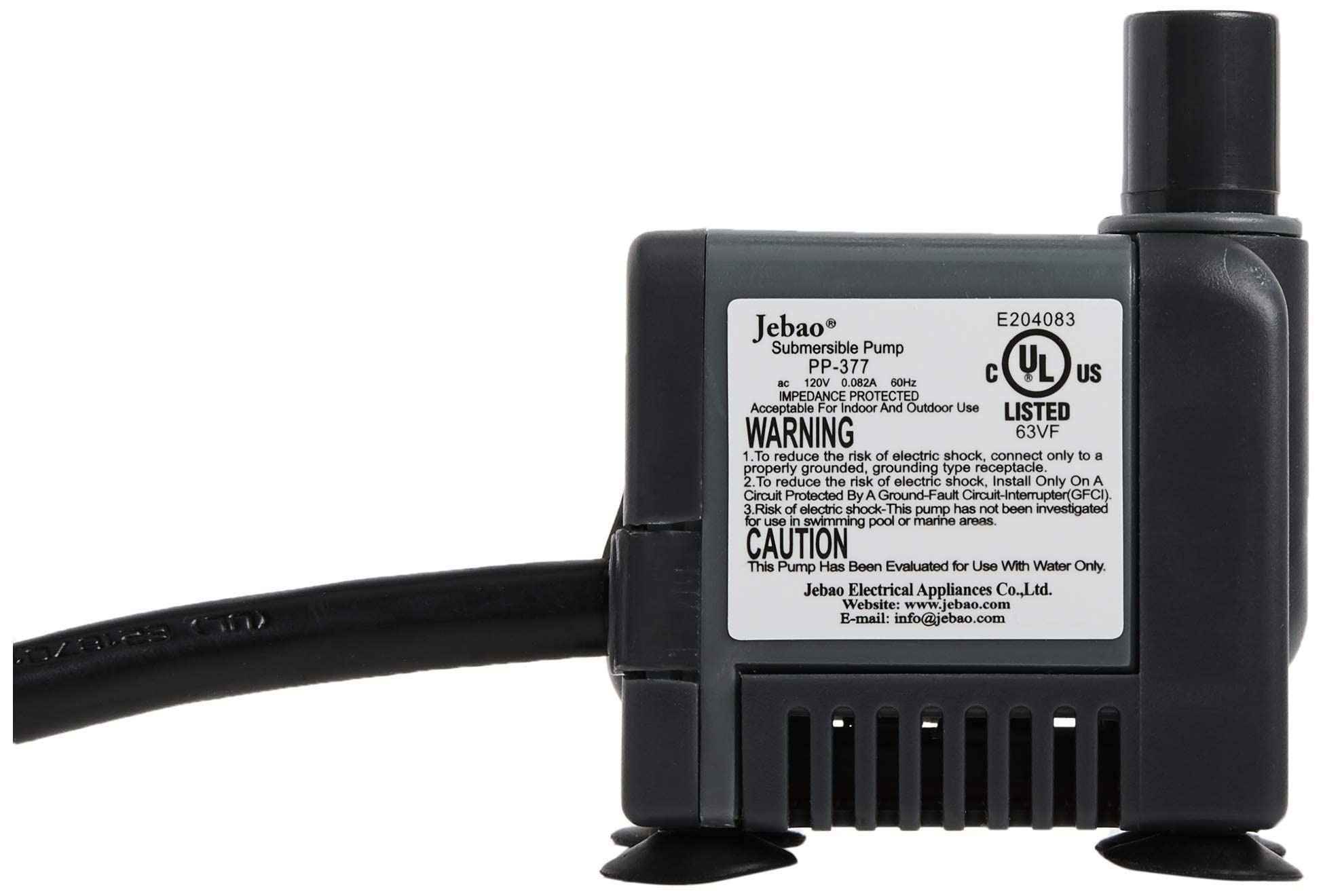 Amazon.com: Jebao PP-377 Submersible Fountain Pump, 105GPH : Patio