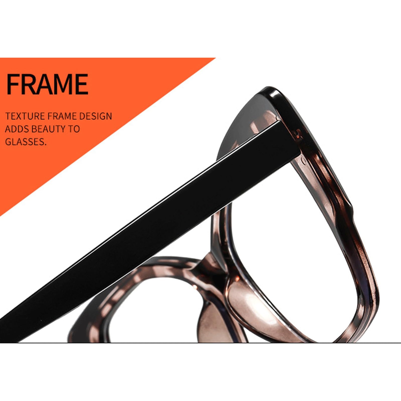 Monturas de Gafas Anteojos Grandes sin Receta | Gafas for computadora PC Lentes Gafas de lectura con almohadillas nasales integradas(C1 Leopard)