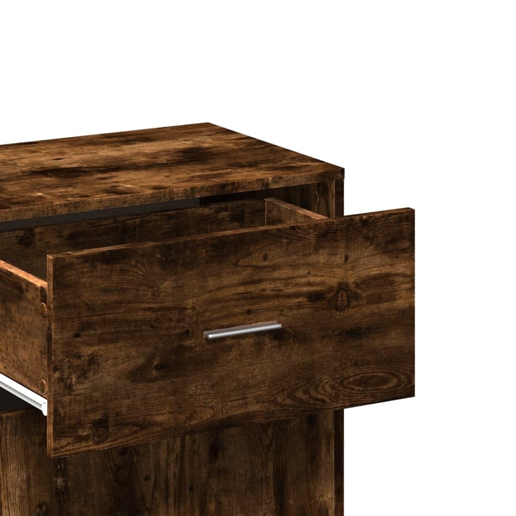 Mobile in legno con cassetto e 2 scomparti, organizer moderno per soggiorno, ufficio, balcone, 56,5 x 39 x 90 cm