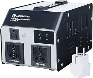 HOUSEYAS 1000 Watt Auto Step Up Step Down Voltage Transformer Convert from 110-120 Volt to 220-240 Volt and from 220-240 Volt to 110-120 Volt, Circuit Breaker Protection, U.S. Patent No. US9225259 B2