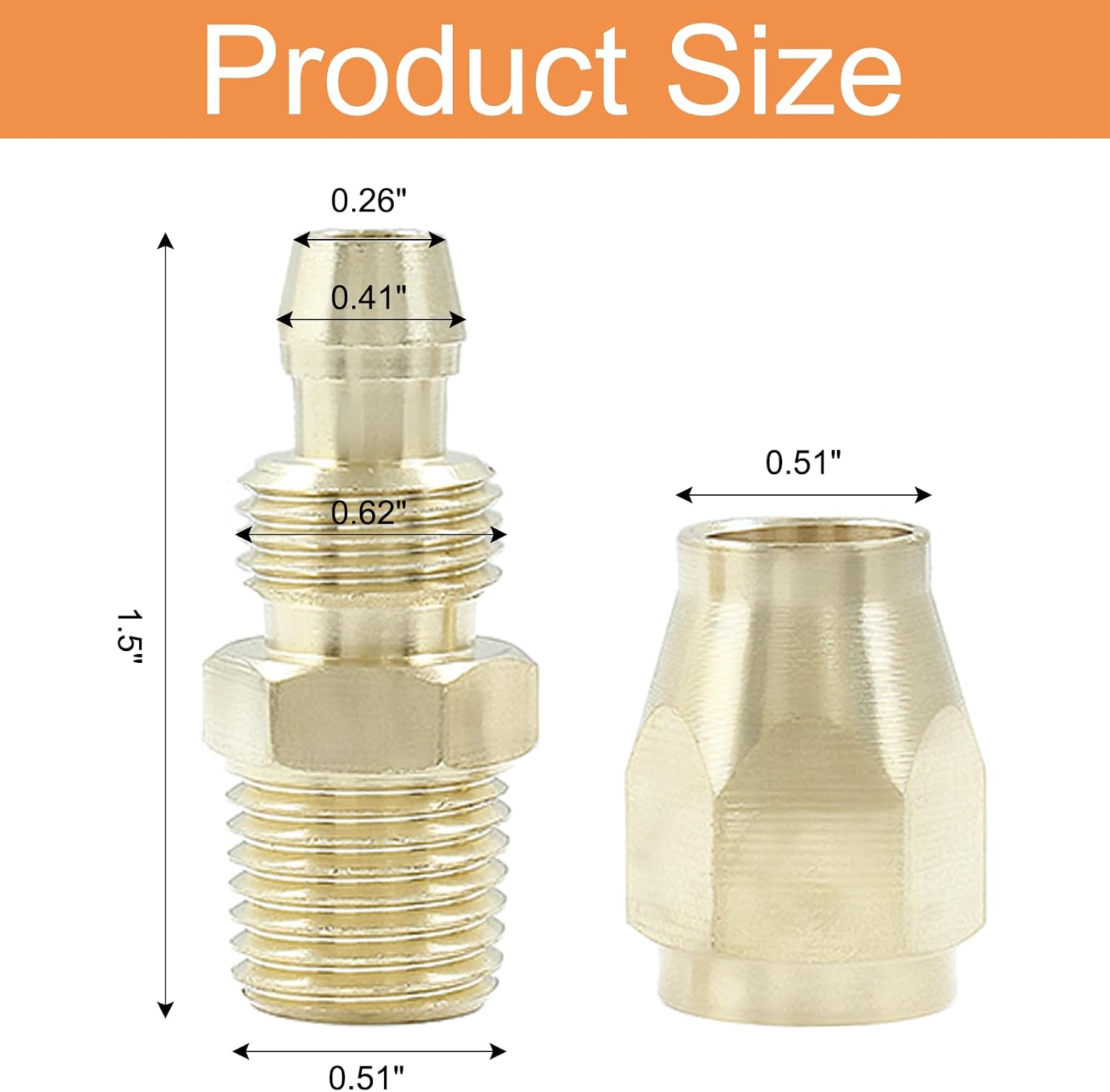 Hitefu 4PCS Air Hose Repair Kit, 1/4-Inch NPT image 3