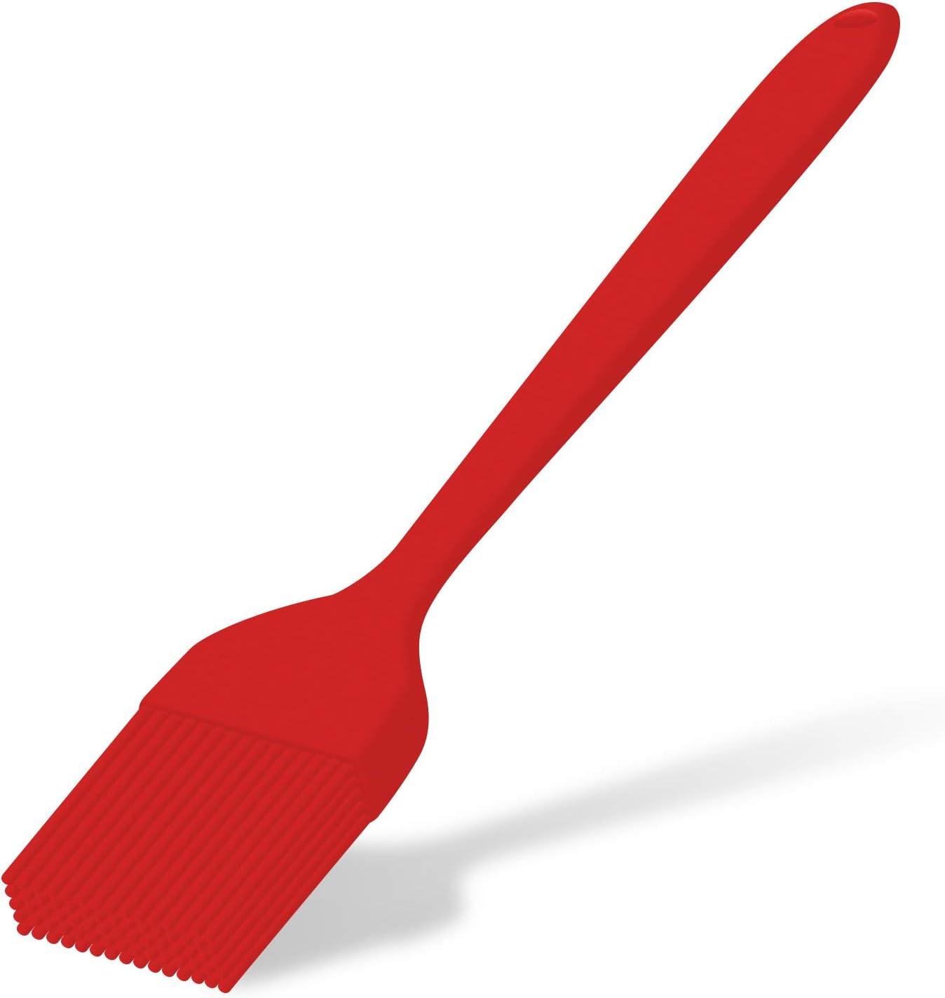 KUFUNG Silicon Basting Brushes, Heat Resistant Pastry Brushes, Spread Oil Butter Sauce Marinades for BBQ Grill Barbeque & Kitchen Baking, Cooking (L, Red)