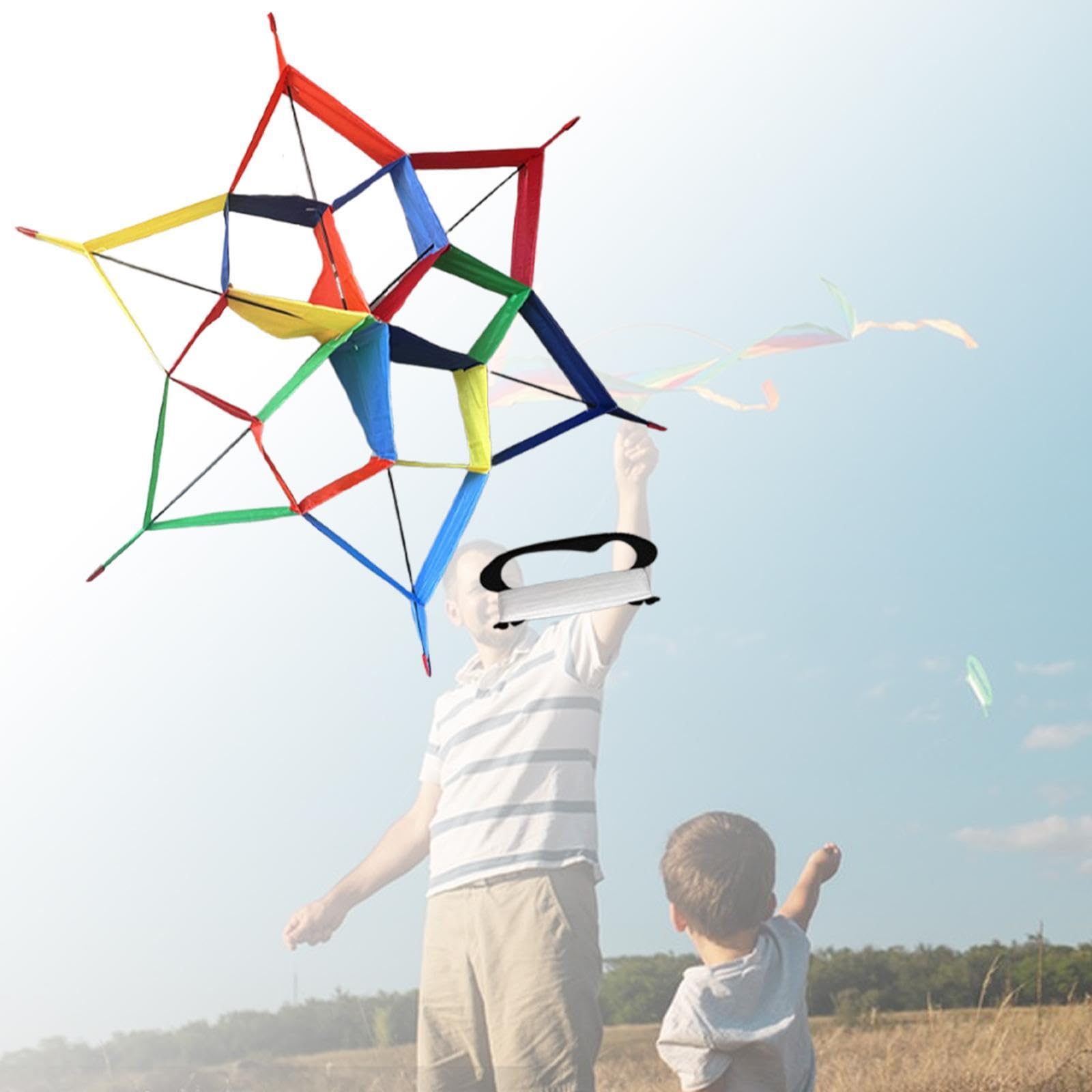 predolo Juego de Cometas Hexagonales para Actividades Al Aire Libre en El Jardín, para Niños Y Adultos.