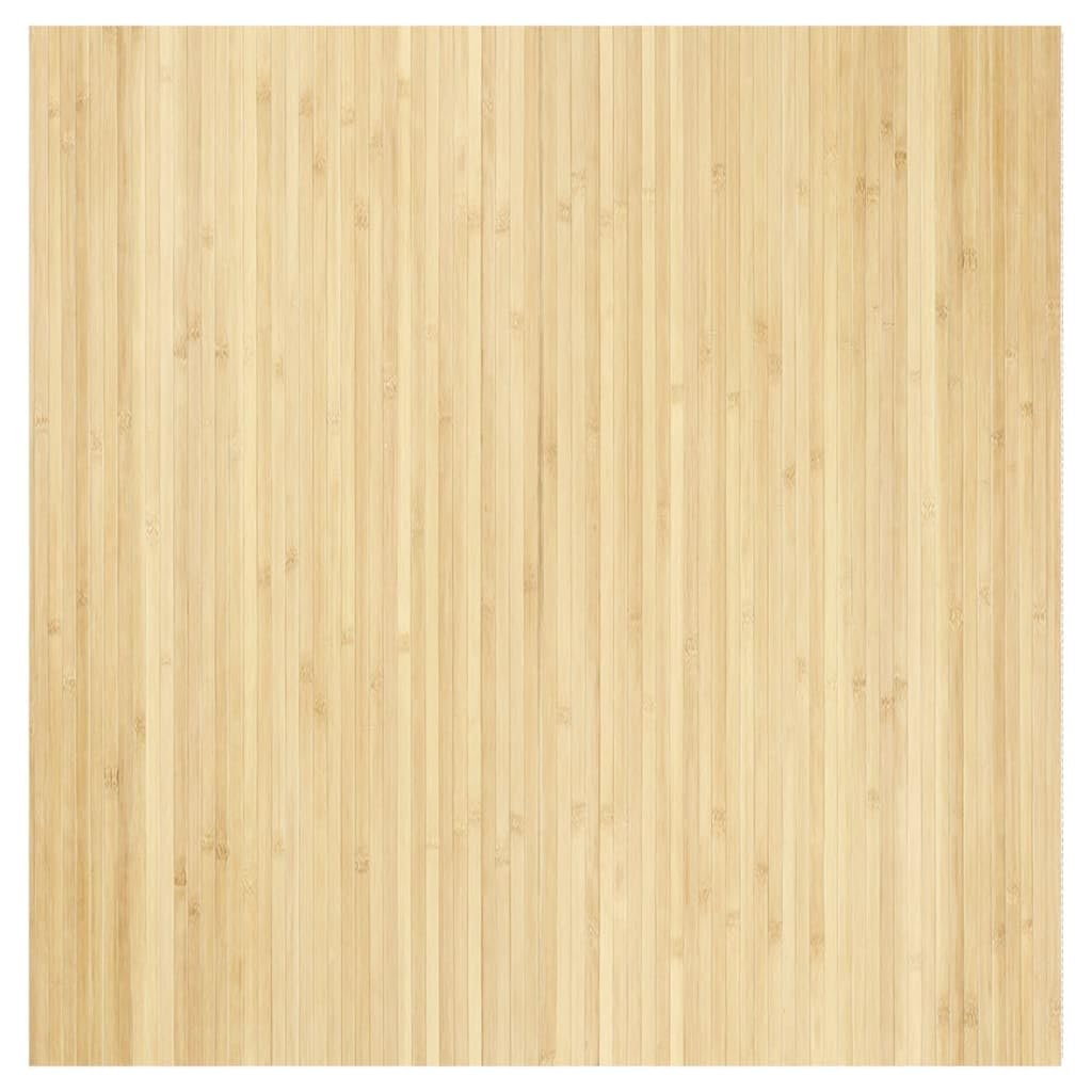 B&Q -  Rug Square Light Nature 100X100 Cm Bamboo