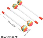 10 Pieces Drum Sticks for Kids, Rainbow Lollipop Drumsticks Soft Foam Head Xylophone Percussion Toy Mallets