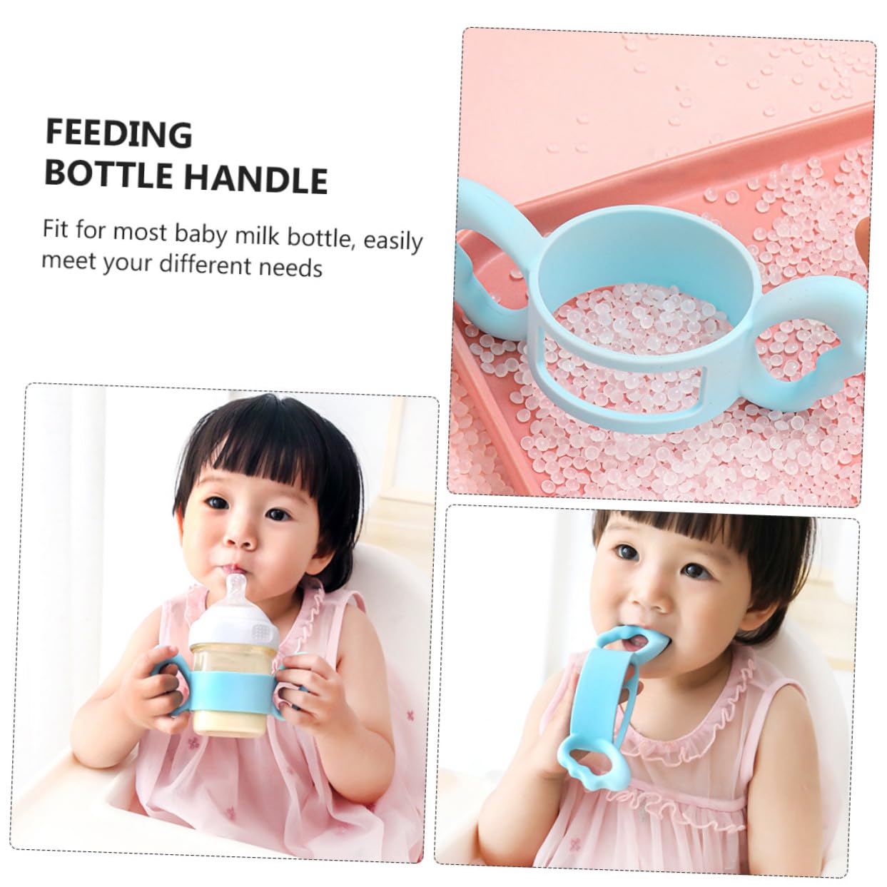 Silicone Bottle Handle Grip for Feeding Bottles Newborn Milking Feeding Accessory Safe Soft Material Easy to Carry and Use Adorable Design