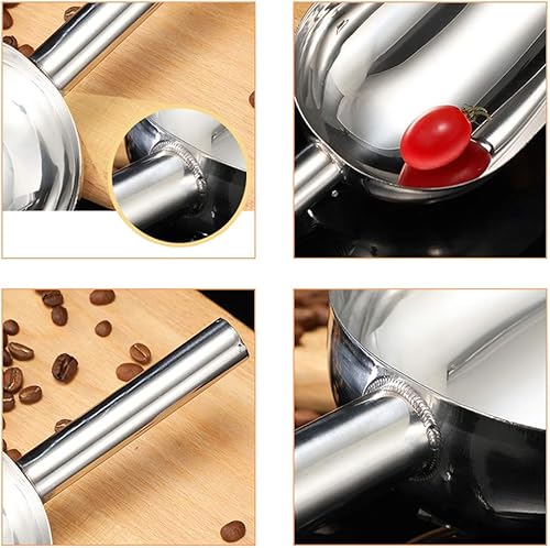 Miniatura 4 de Paquete de 2 cucharadas de hielo, cucharadas grandes de acero inoxidable para cocina, bar, bufé, fiesta, jardín, dulces, harina de palomitas de maíz