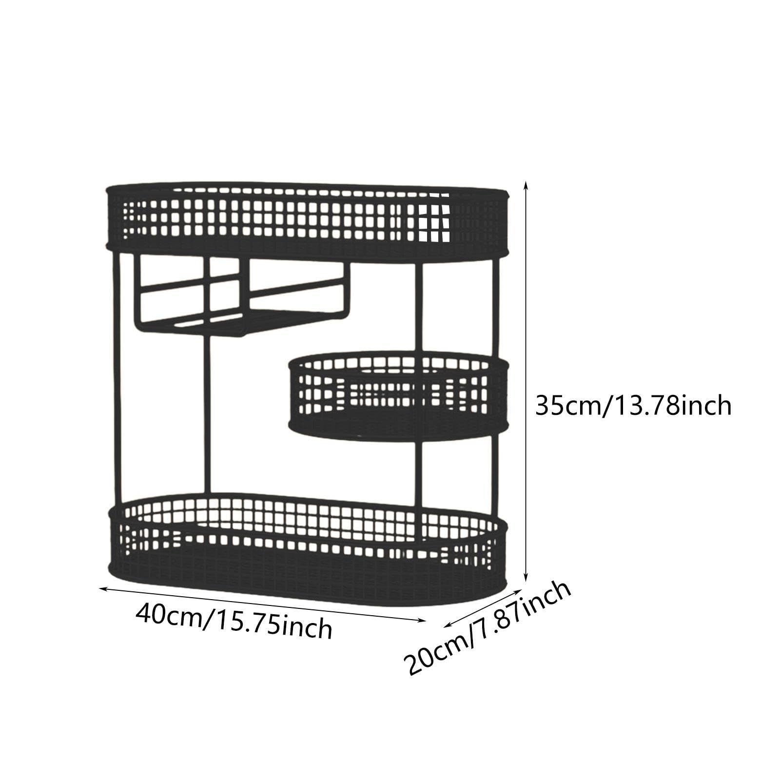 Obst Etagere 3 Etagen Obstkorb für Küchenarbeitsplatte, Metall Obstschale Etagere Brotkorb mit 3 Ebenen, Obstständer Halter Obstregal mit Servierplatte für Buffets, Snacks, Gemüse, Stil h