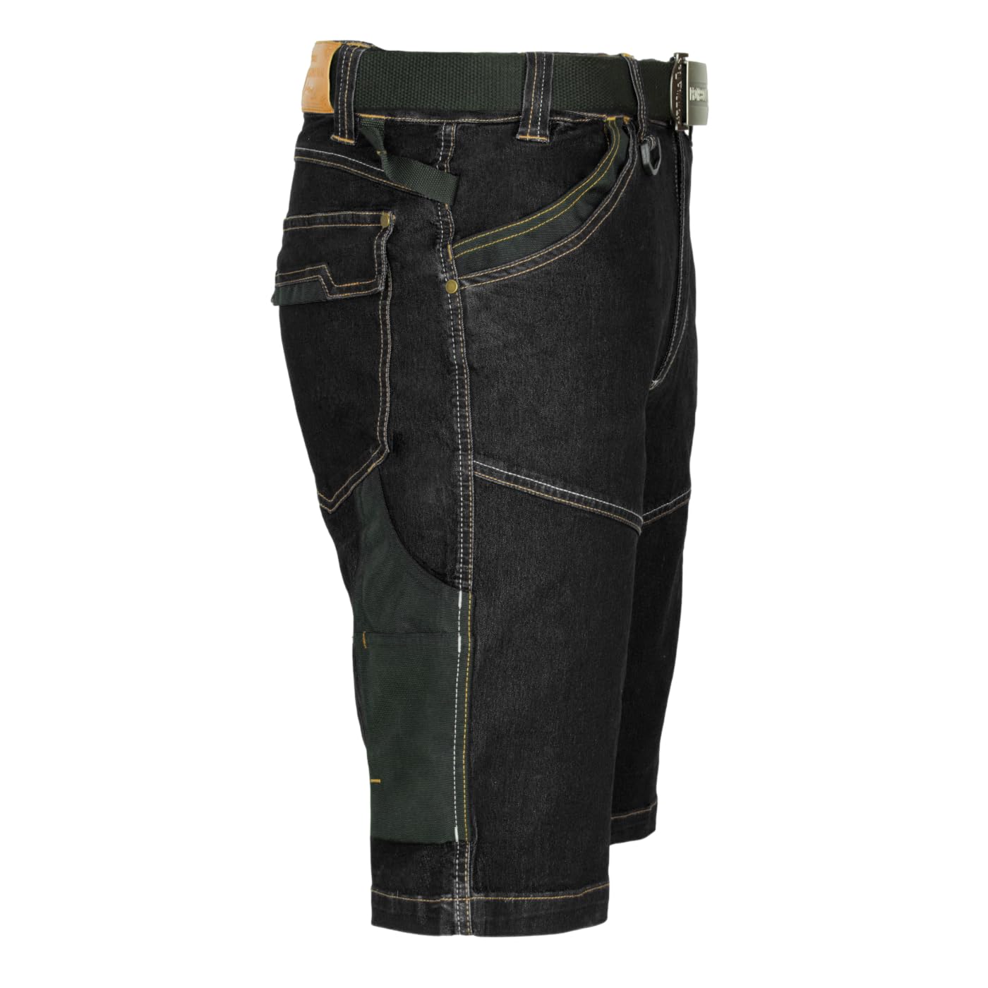 ART.MAS COLEMANN Short de travail en jean pour homme - Short de travail jusqu'au genou - 12 poches - Stretch 265 g/m² - Short robuste pour le travail et les loisirs