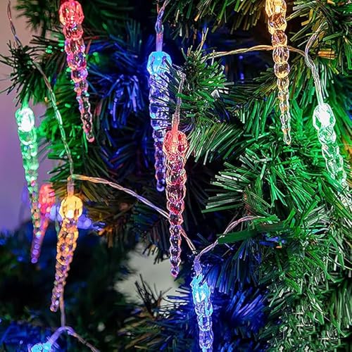 Luces de hadas USB tipo carámbano de 10m para crear ambientes mágicos en tu jardín